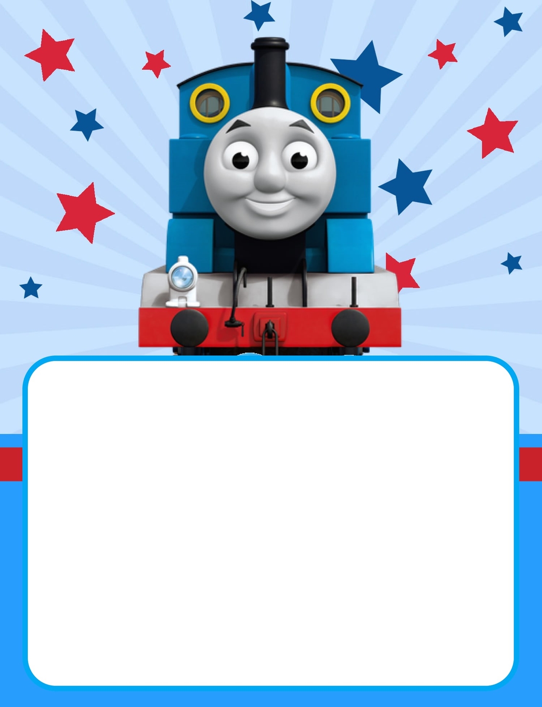 Картонена торта Влакчето Томас