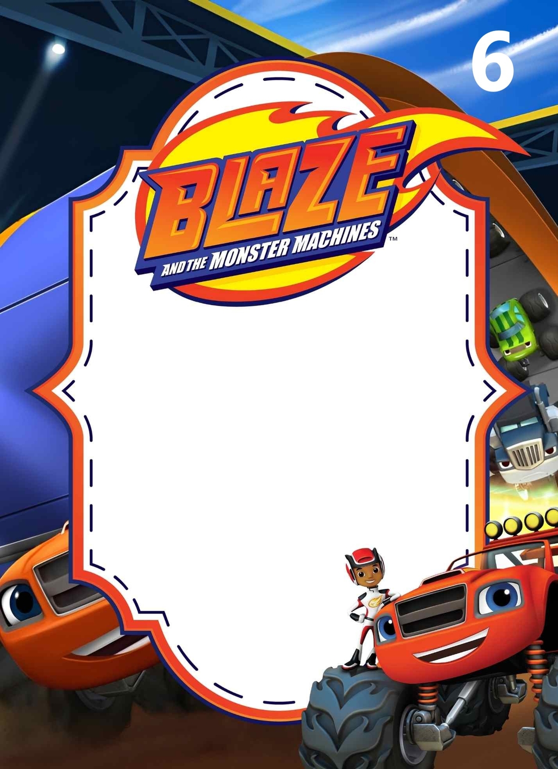 Картонена торта  ПЛАМЪЧКО И МАШИНИТЕ 2 /  BLAZE AND MONSTERS  2