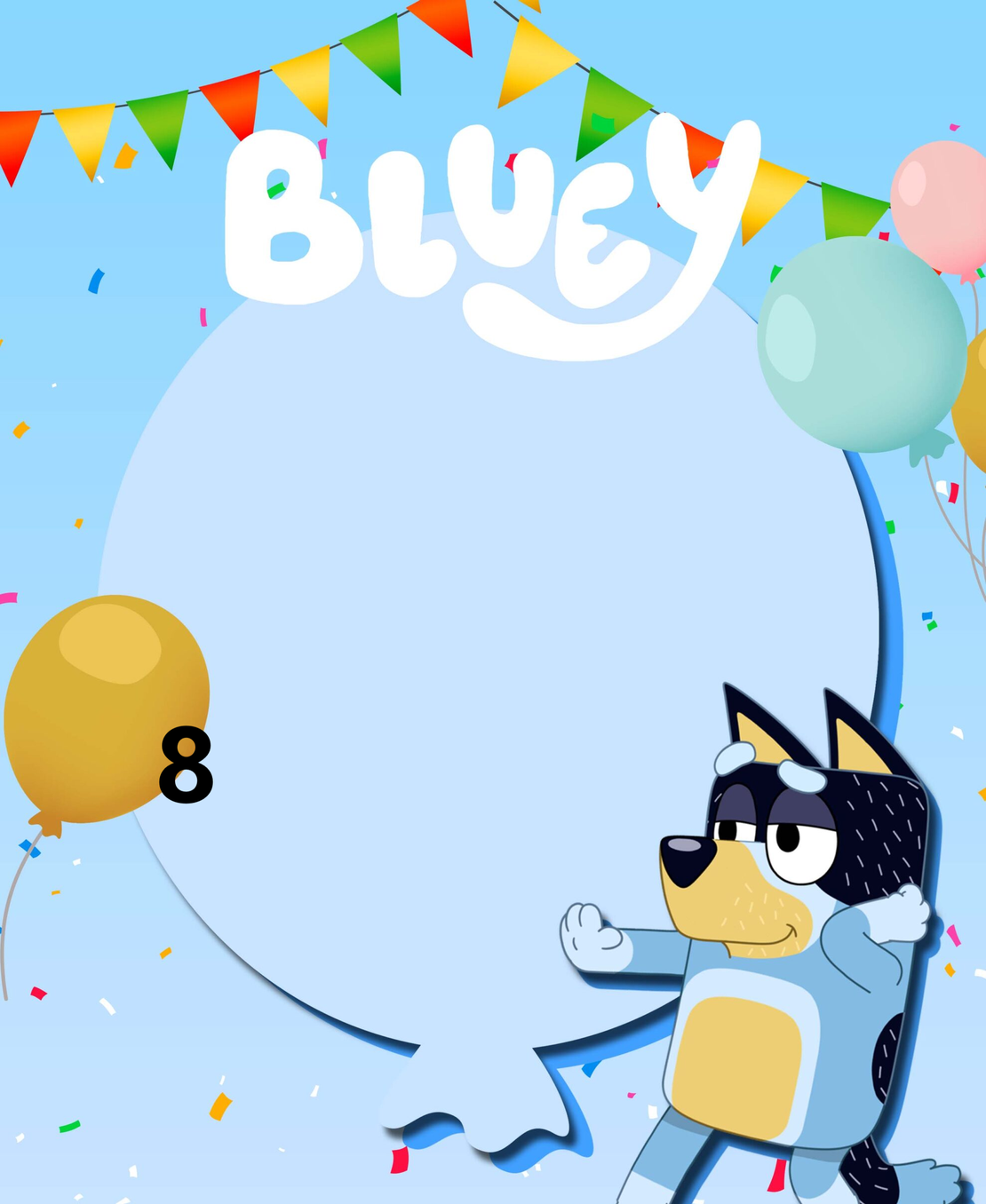 Торта от книжки и моливи БЛУ И БИНГО 6 / Bluey and Bingo