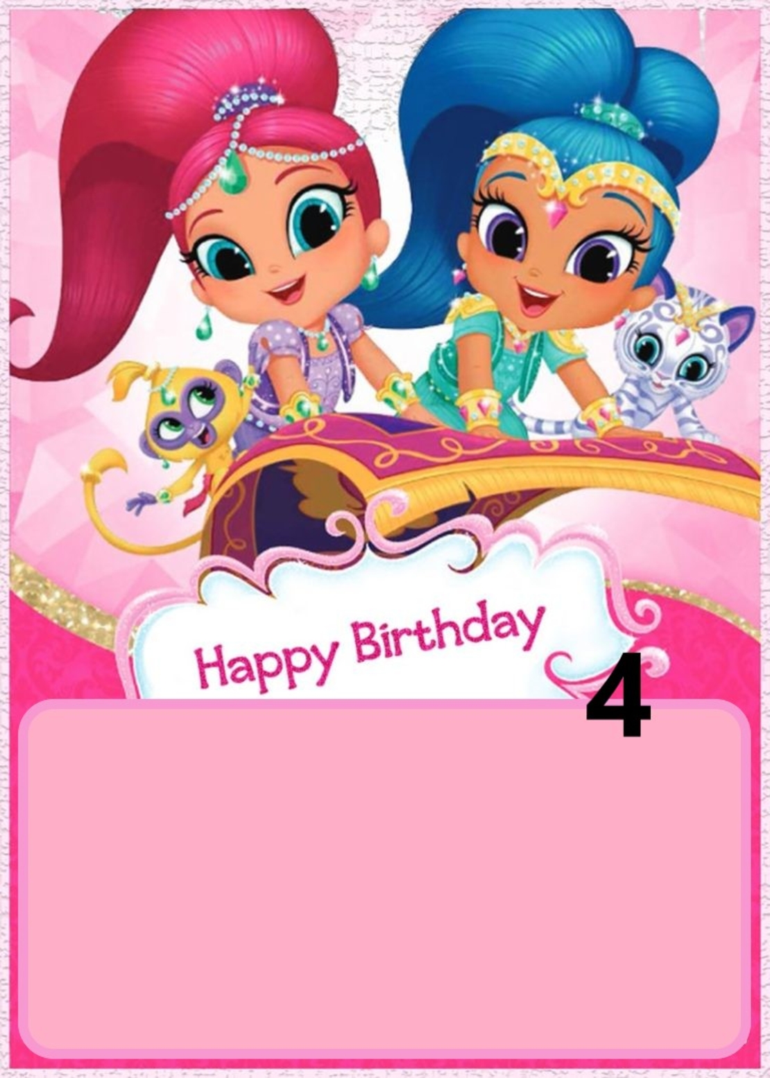 Картонена торта Искрица и Сияйница / Shimmer and Shine