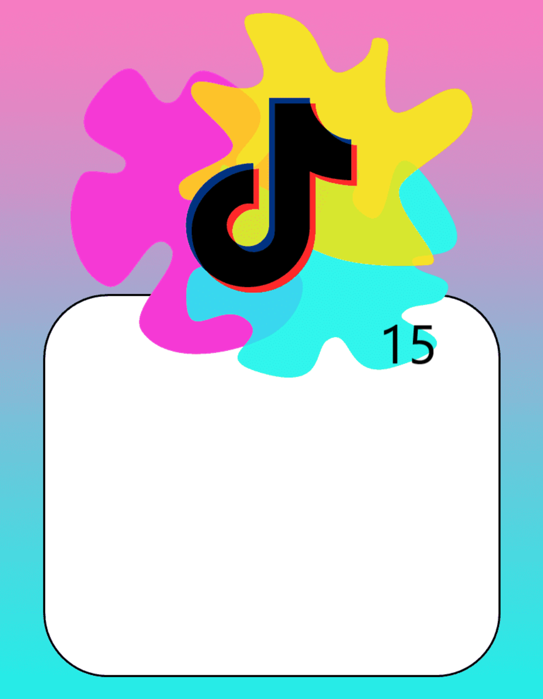 Картонена торта ТИК ТОК 5  / Tik Tok