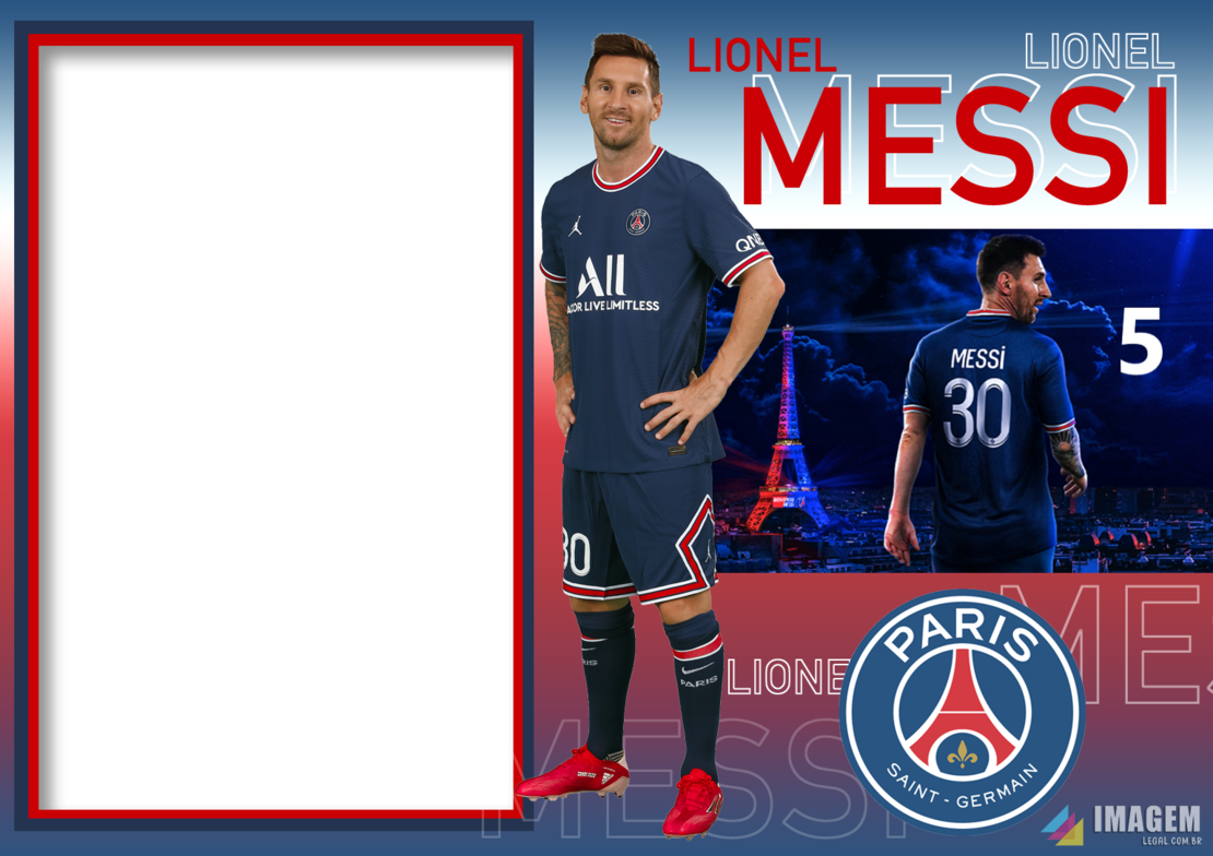 Картонена торта  ФУТБОЛ 3 ПСЖ / МЕССИ 3