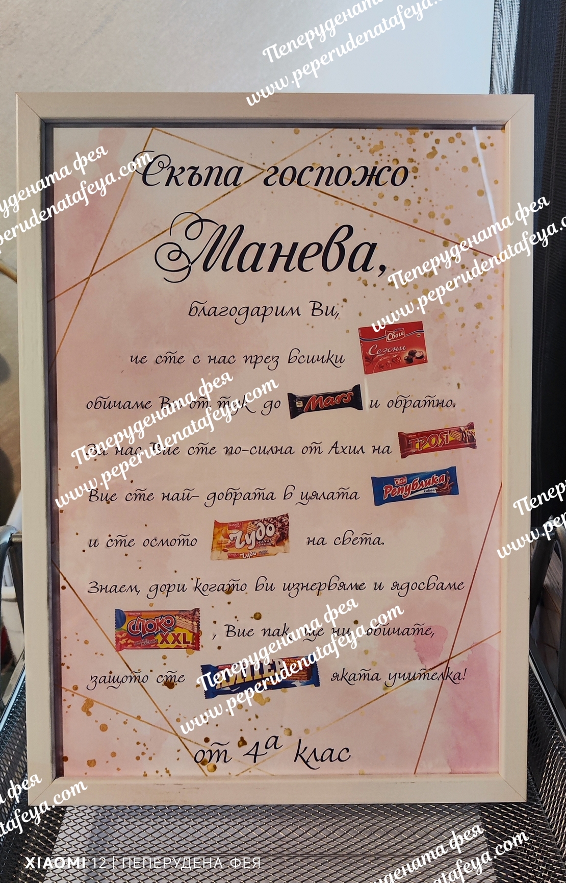 РАМКА А4 -  БЛАГОДАРЯ ВИ, СКЪПА ГОСПОЖО...!
