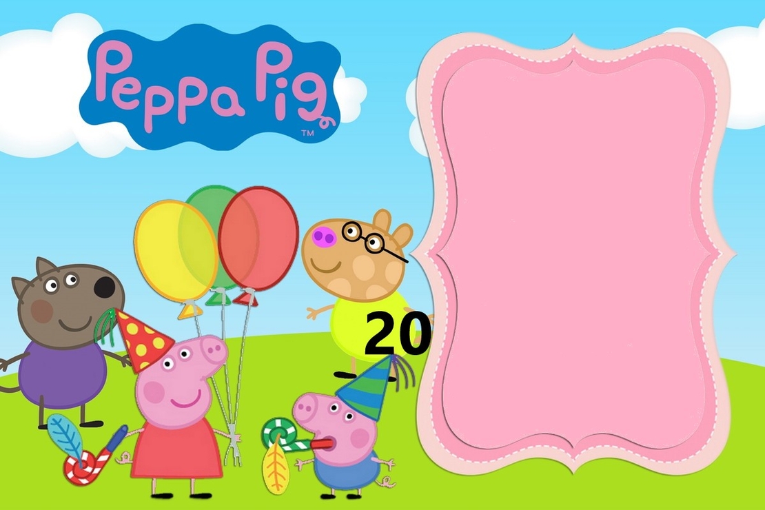 Картонена торта  ПРАСЕНЦЕТО ПЕПА  20 /  Peppa Pig 20