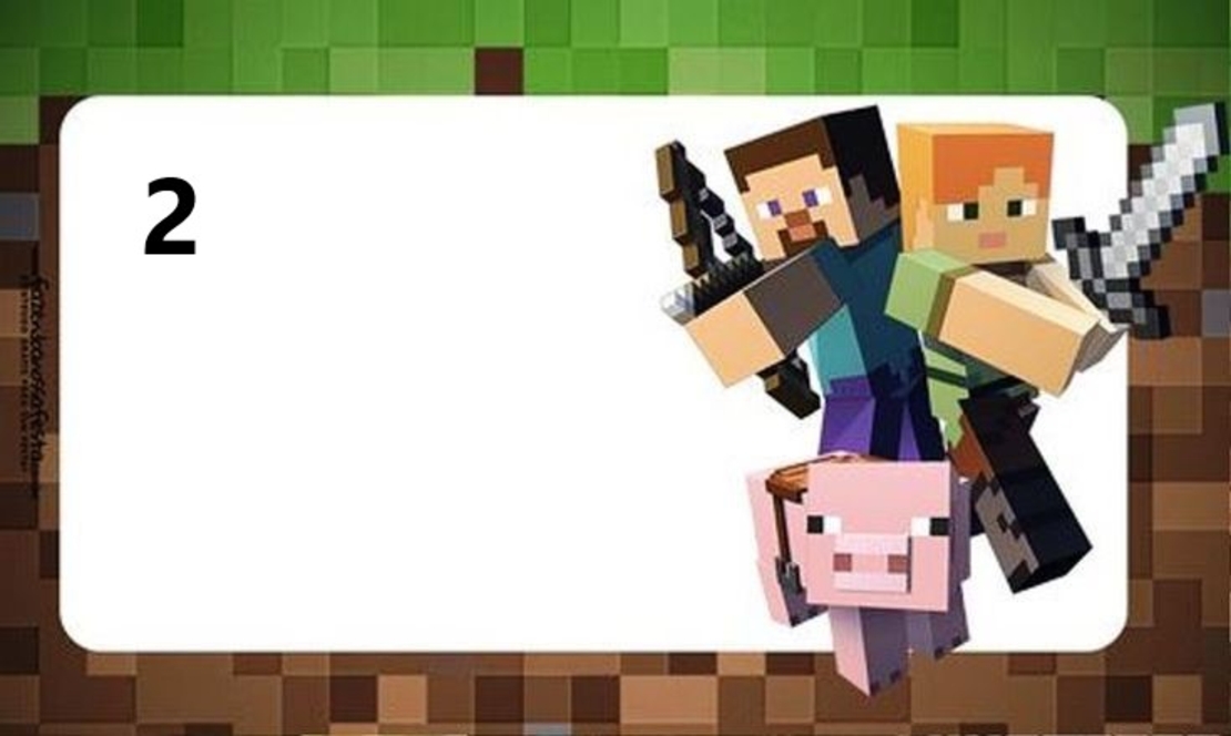 Картонена торта Майнкрафт 1 / Minecraft 1