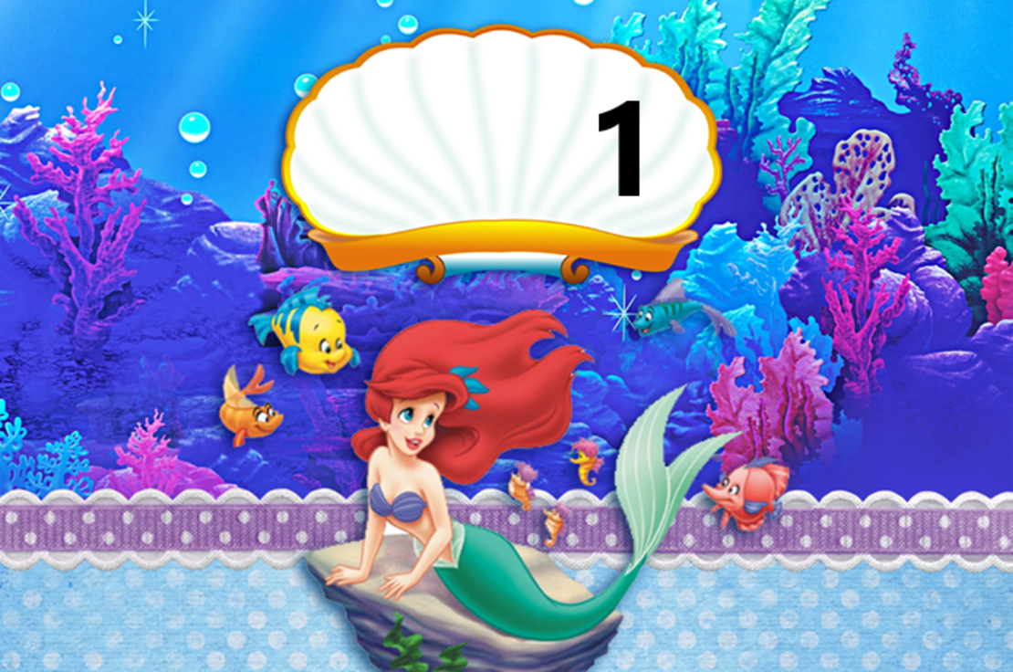 Картонена торта РУСАЛКАТА АРИЕЛ  15 / The Little Marmaid 15