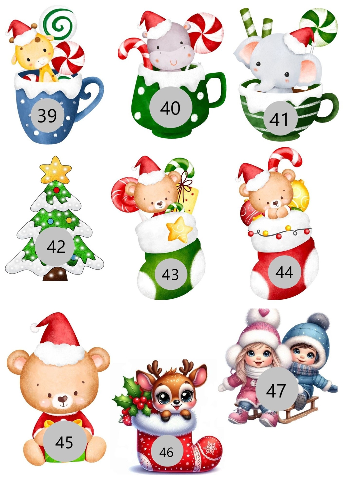 Коледни скреч късмети в кутийка - 13бр.