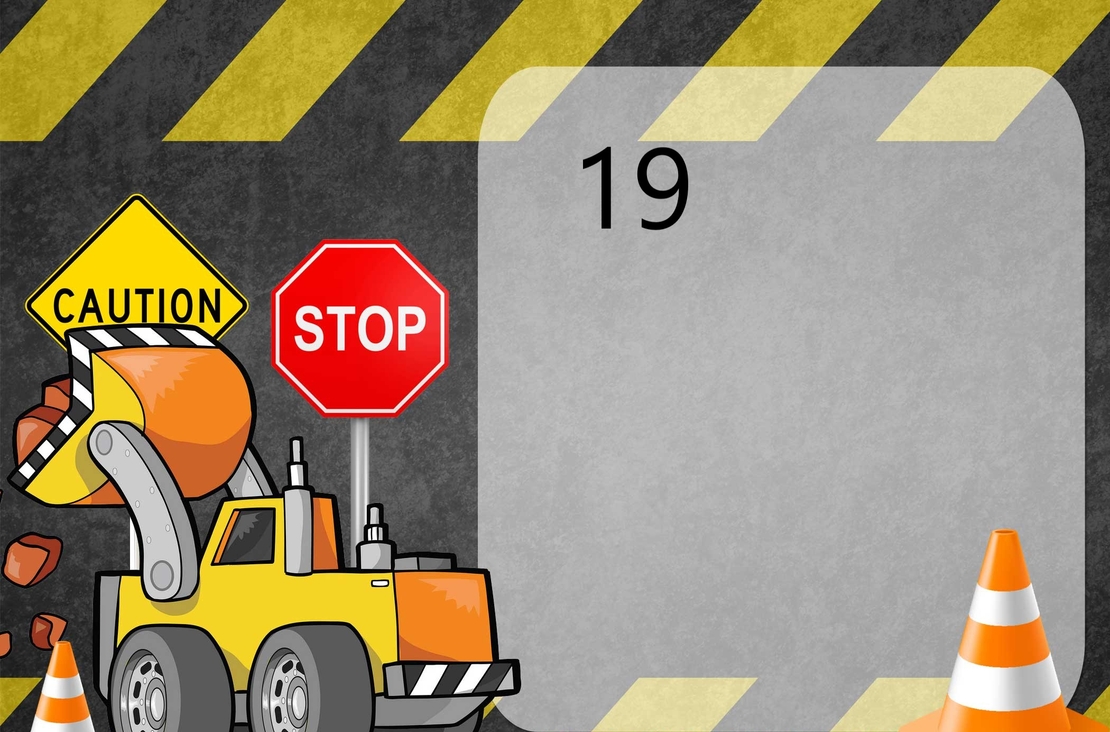 Картонена торта СТРОИТЕЛНИ МАШИНИ 17  / Construction machines 17