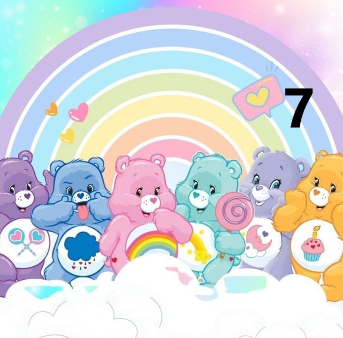 Картонена торта Грижовните мечета 1 / Care Bears 1