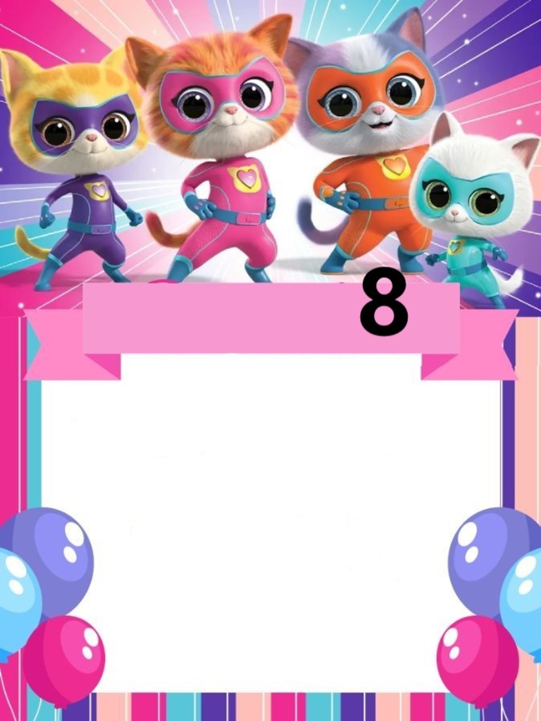 Картонена торта СУПЕР КОТЕТА 8 /  SUPER KITTIES