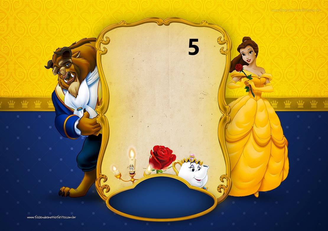 Картонена торта Красавицата и звяра 8