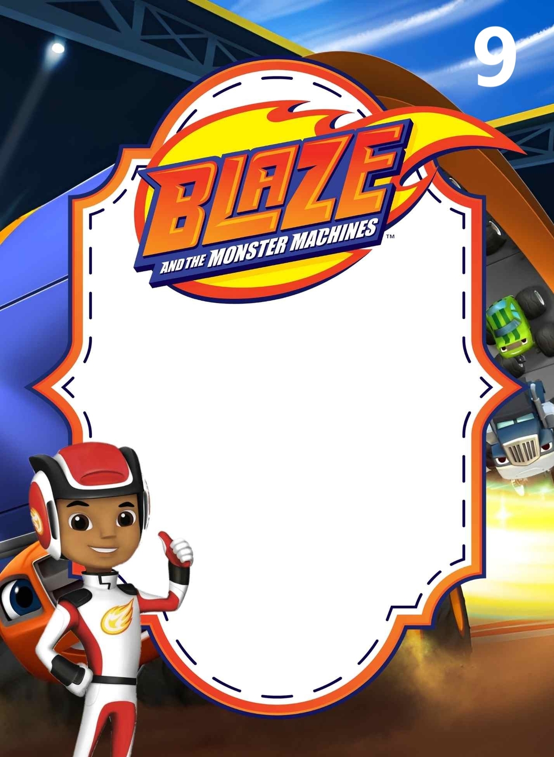 Картонена торта  ПЛАМЪЧКО И МАШИНИТЕ 2 /  BLAZE AND MONSTERS  2