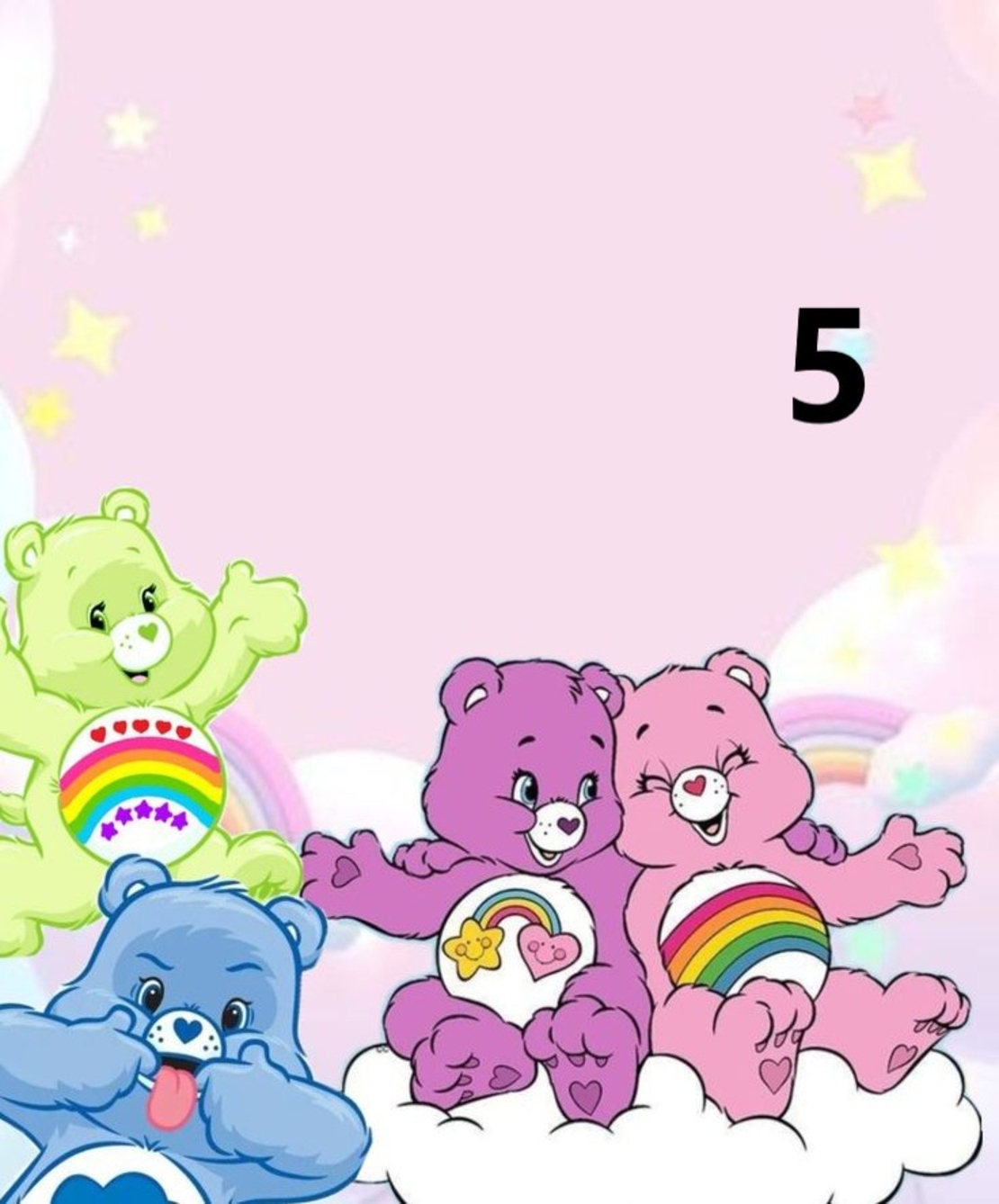 Картонена торта Грижовните мечета 1 / Care Bears 1