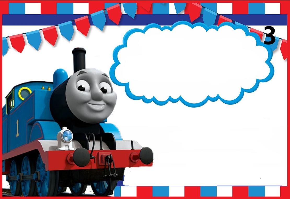 Картонена торта Влакчето Томас