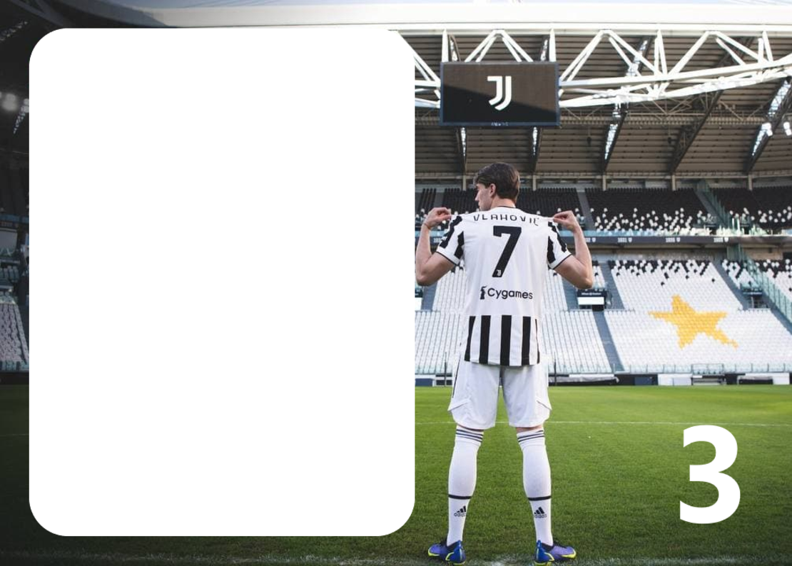 Картонена торта ФУТБОЛ Ювентус / ВЛАХОВИЧ 2  / Juventus /  Vlahovic