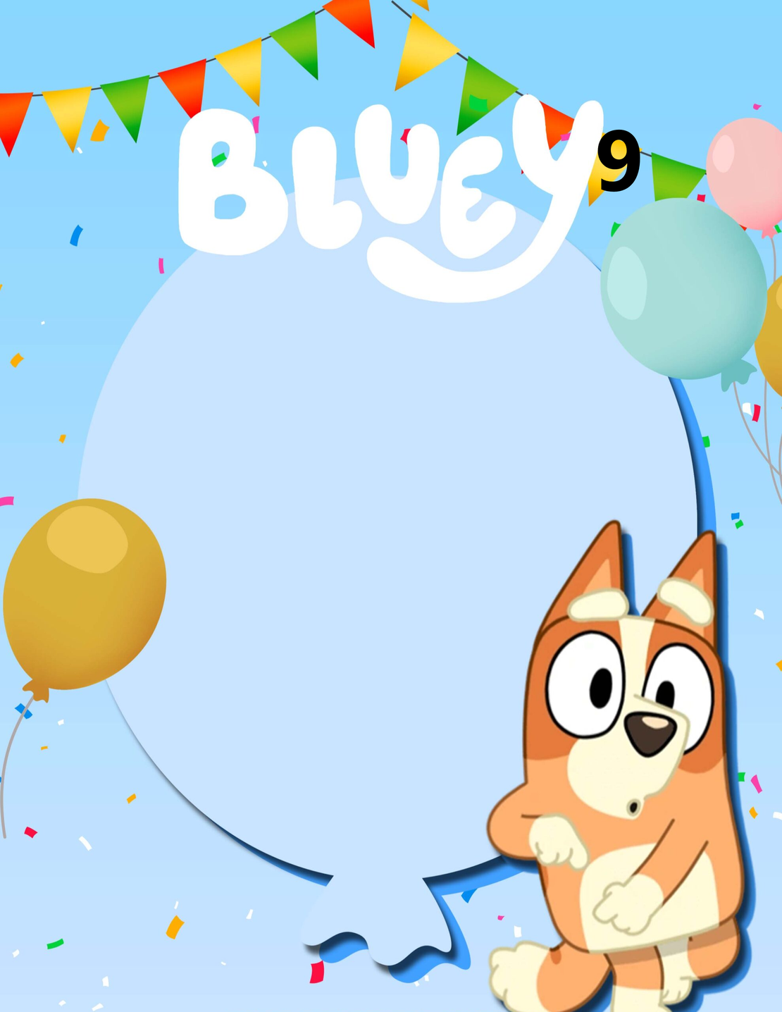 Картонена торта Блу и Бинго 6 / Bluey and Bingo 6