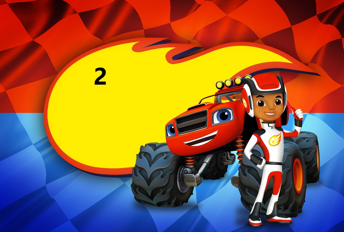 Картонена торта  ПЛАМЪЧКО И МАШИНИТЕ 2 /  BLAZE AND MONSTERS  2