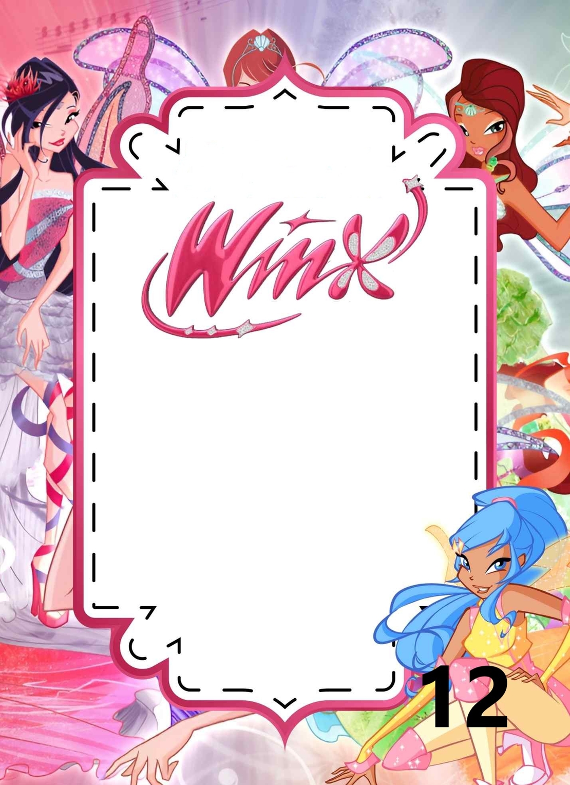 Картонена торта  Клуб Уинкс 7 / Club WinX 7