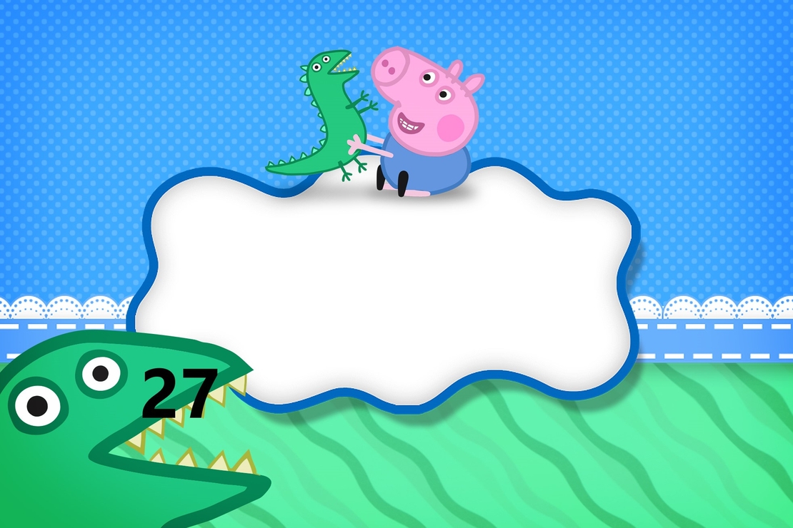 Картонена торта ПРАСЕНЦЕТО ДЖОРДЖ - ПЕПА ПИГ / Peppa pig