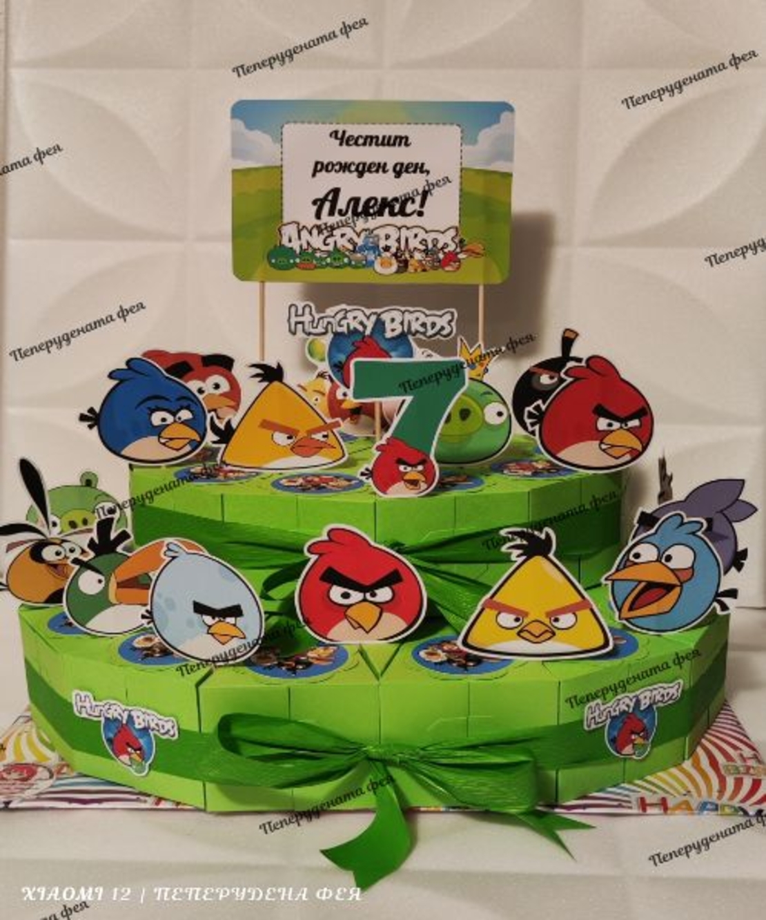 Картонена торта Енгри Бърдс 1 / Angry Birds