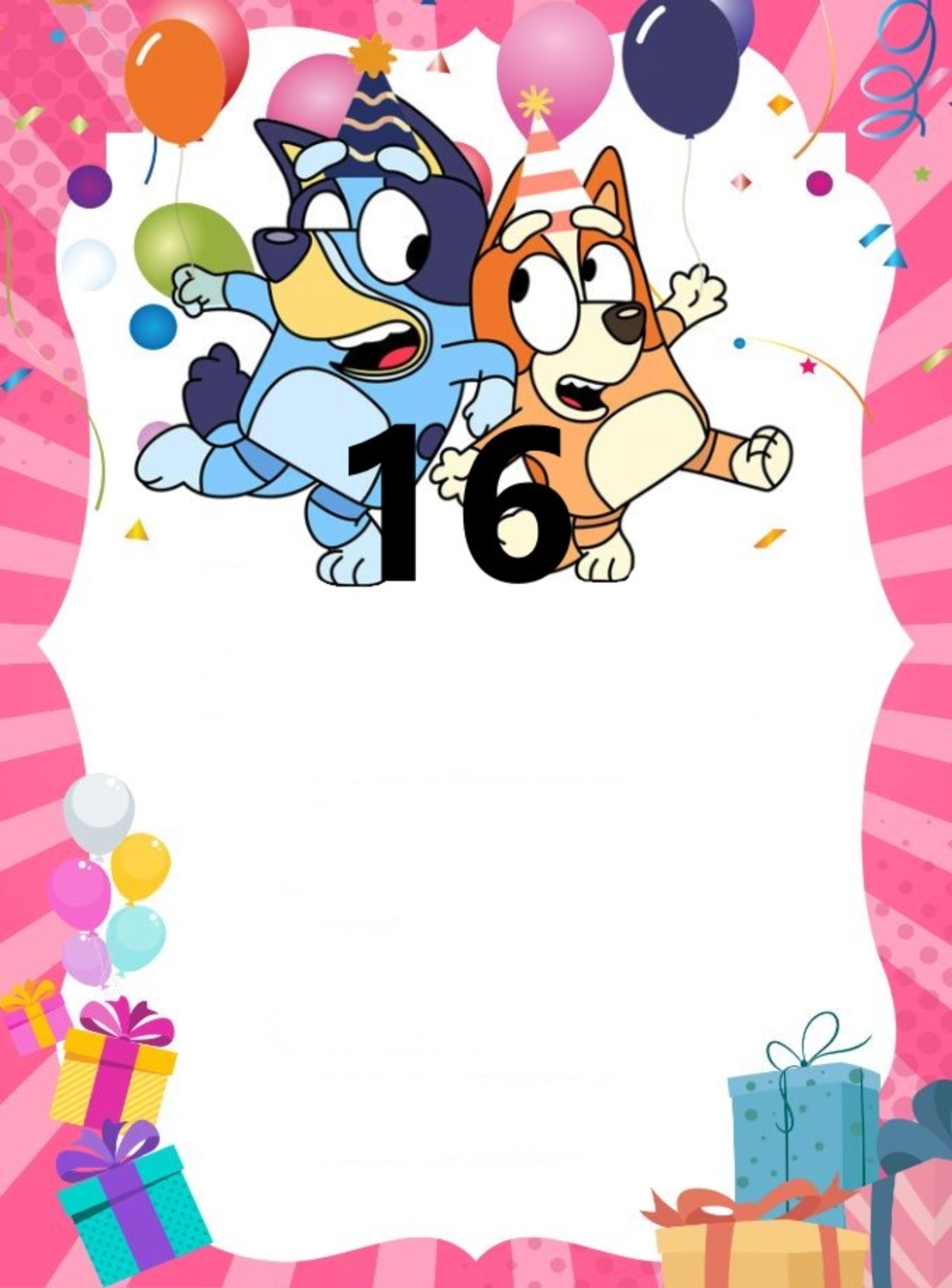 Торта от книжки и моливи БЛУ И БИНГО 6 / Bluey and Bingo