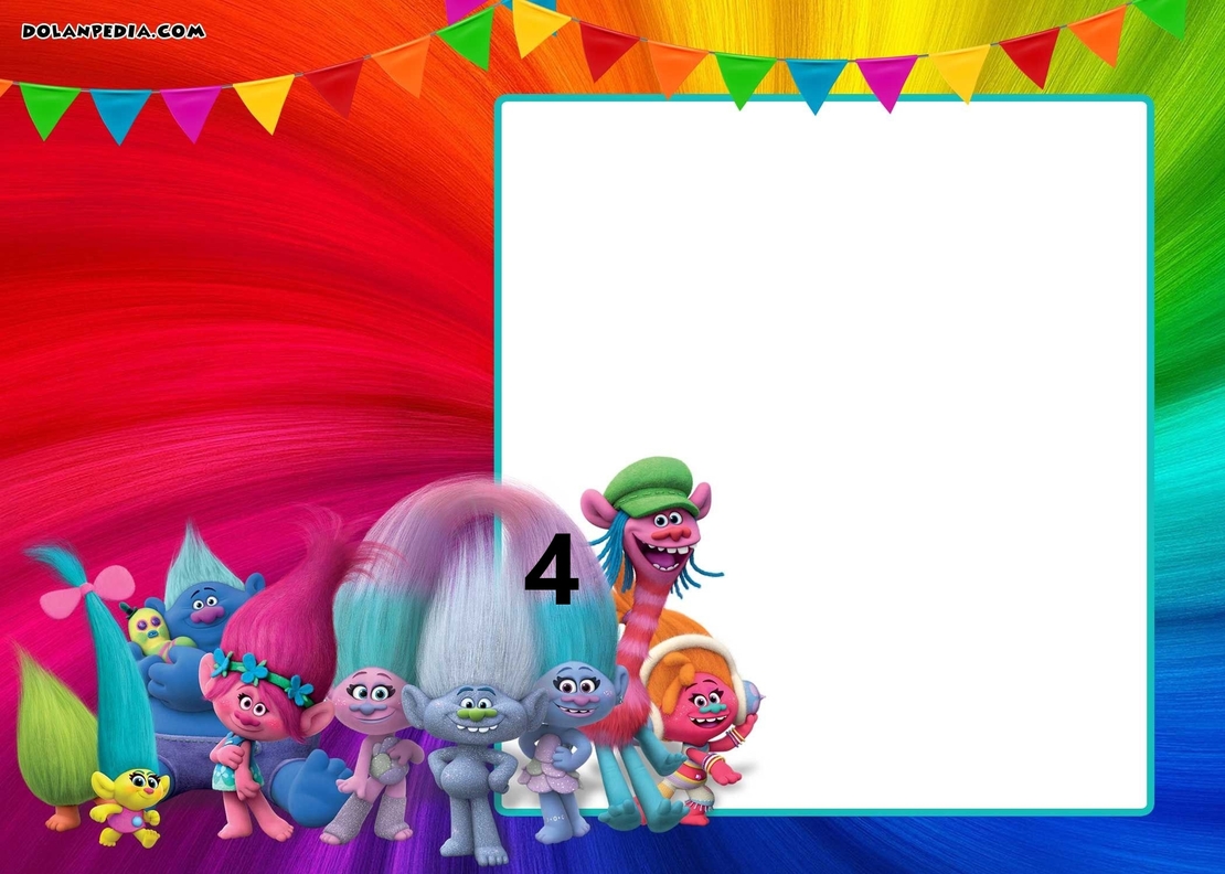 Картонена торта ТРОЛЧЕТАТА 7 / Trolls