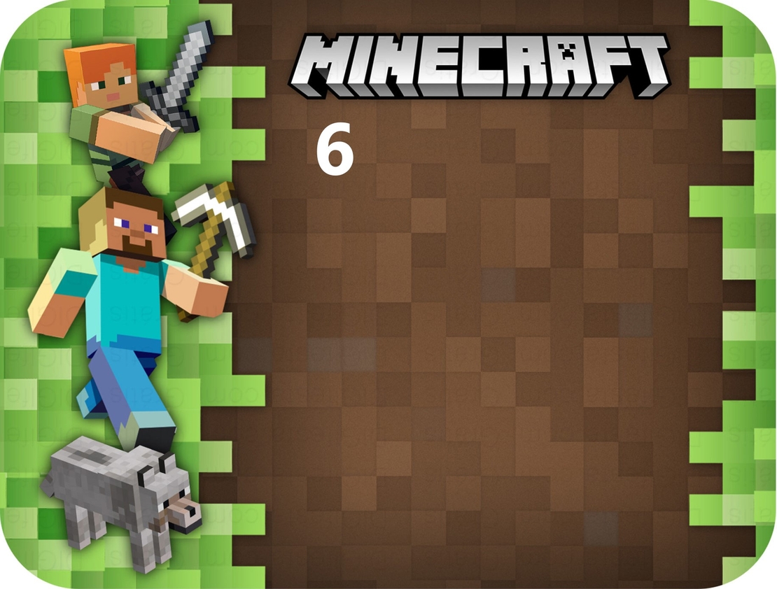 Картонена торта Майнкрафт 1 / Minecraft 1