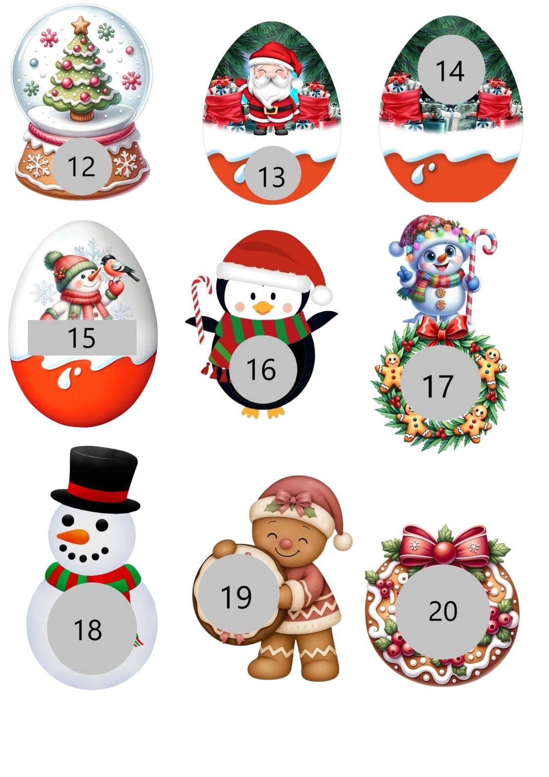 Коледни скреч късмети в кутийка - 13бр.