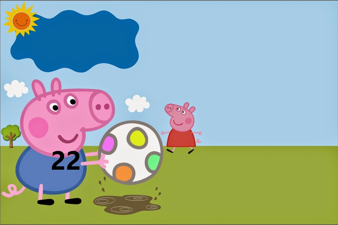 Картонена торта ПРАСЕНЦЕТО ДЖОРДЖ - ПЕПА ПИГ / Peppa pig