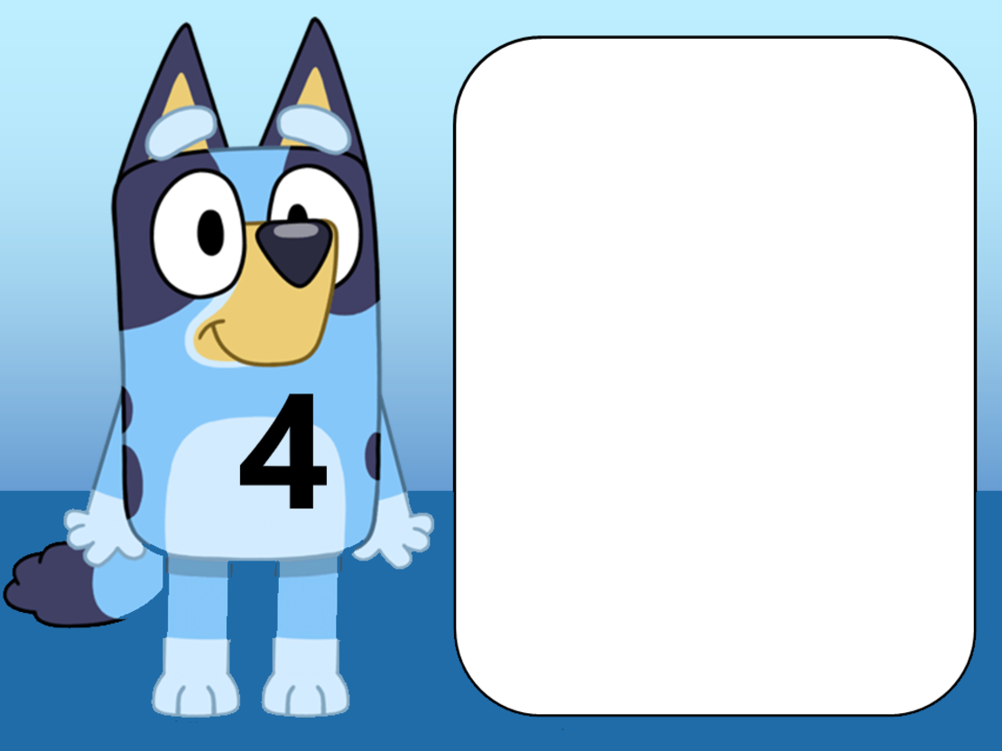 Торта от книжки и моливи БЛУ И БИНГО 6 / Bluey and Bingo