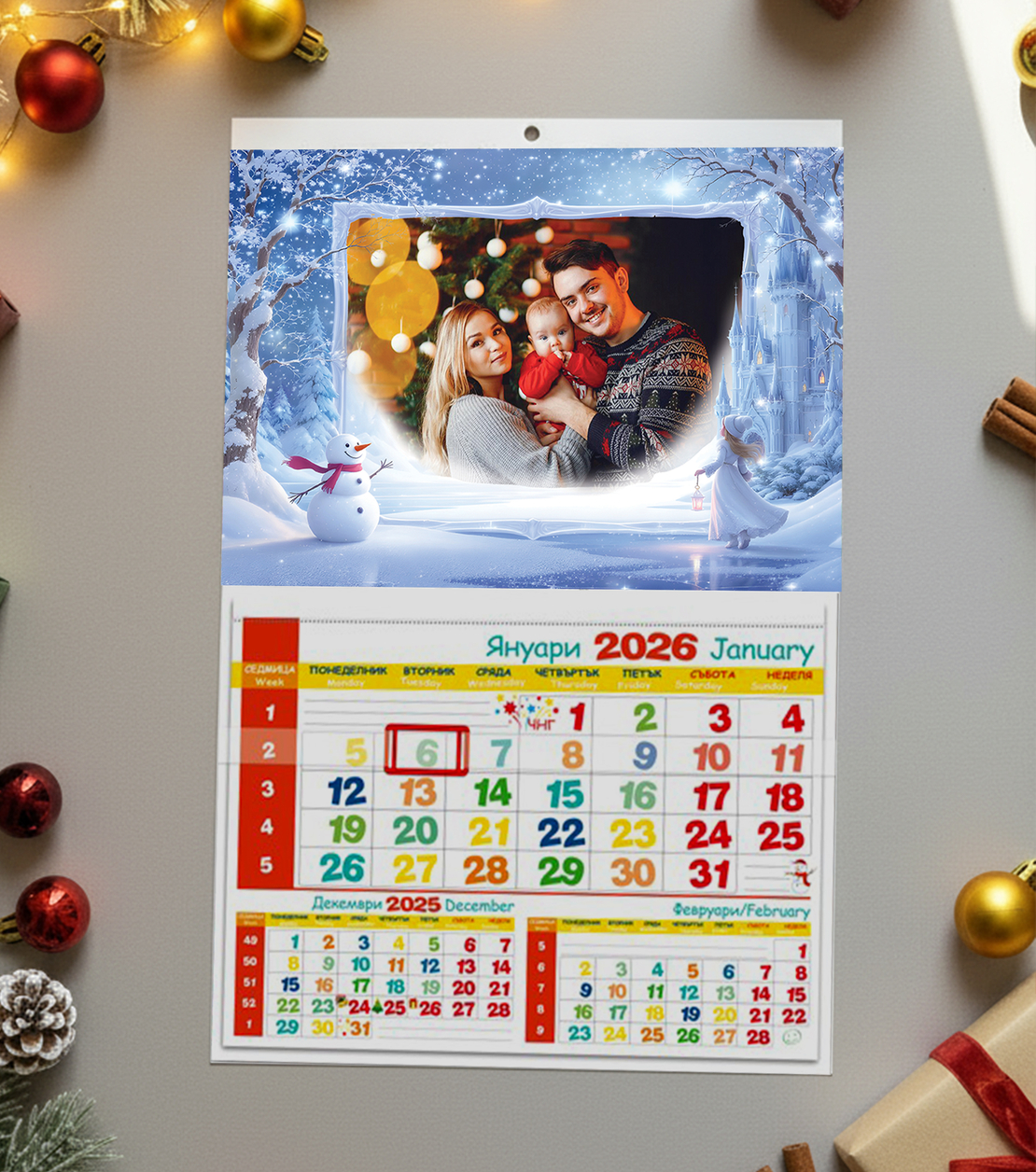 Календар със снимка -„Леден сън