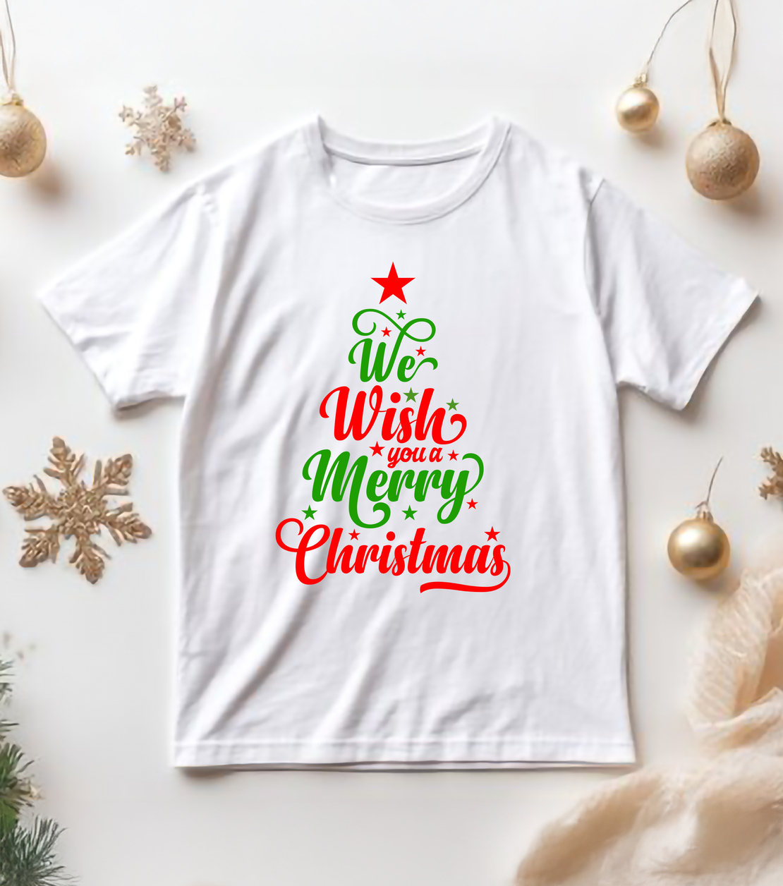 Коледна Тениска -We Wish You a Merry Christmas