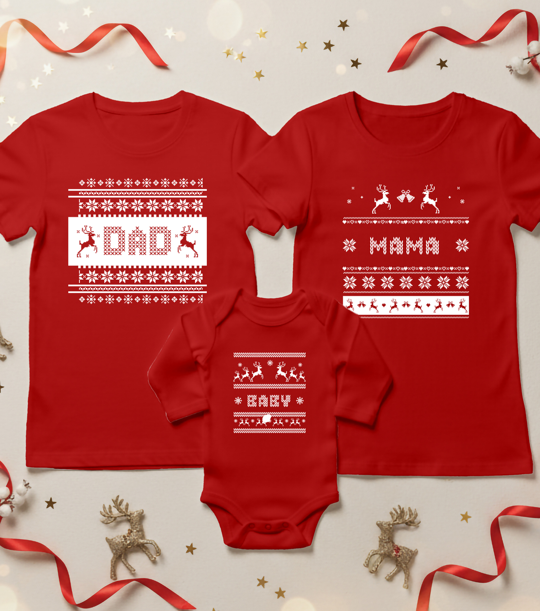 Семеен коледен комплект- Мама и Тати