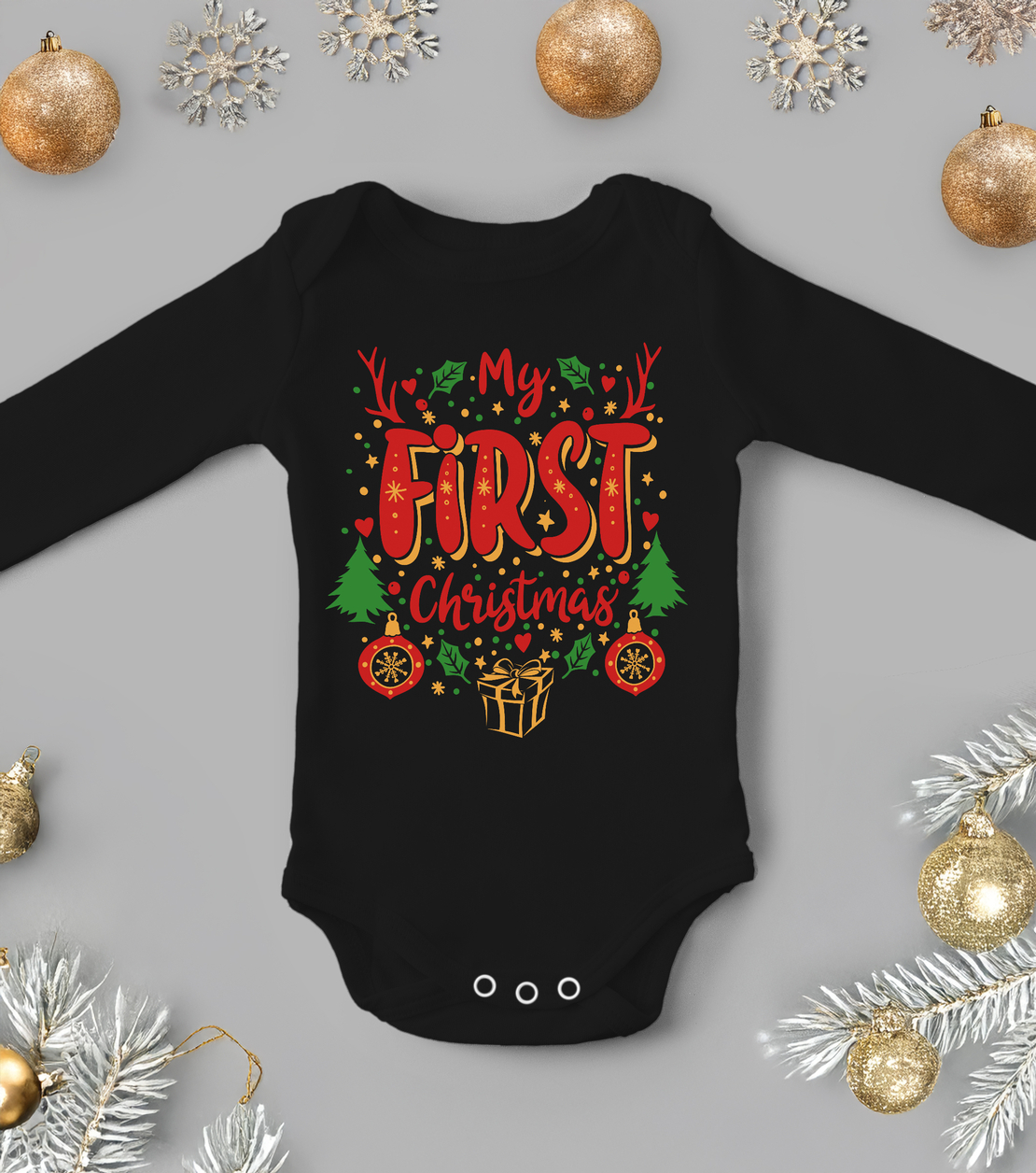Бебешко боди -Първа Коледа