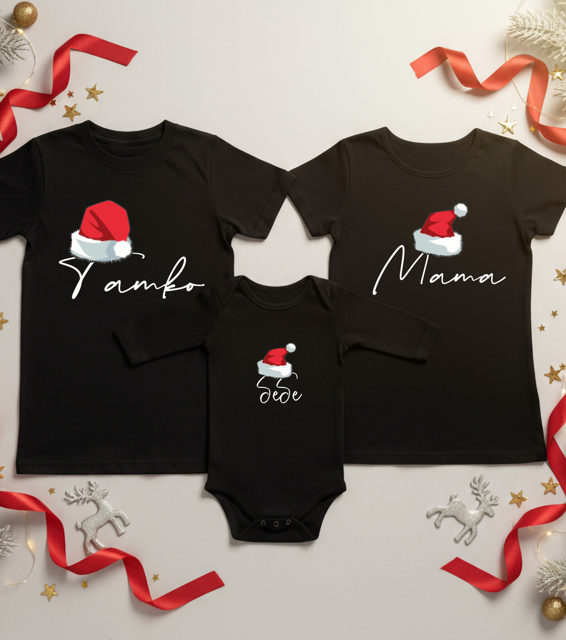 Семеен коледен комплект- Шантавите шапки