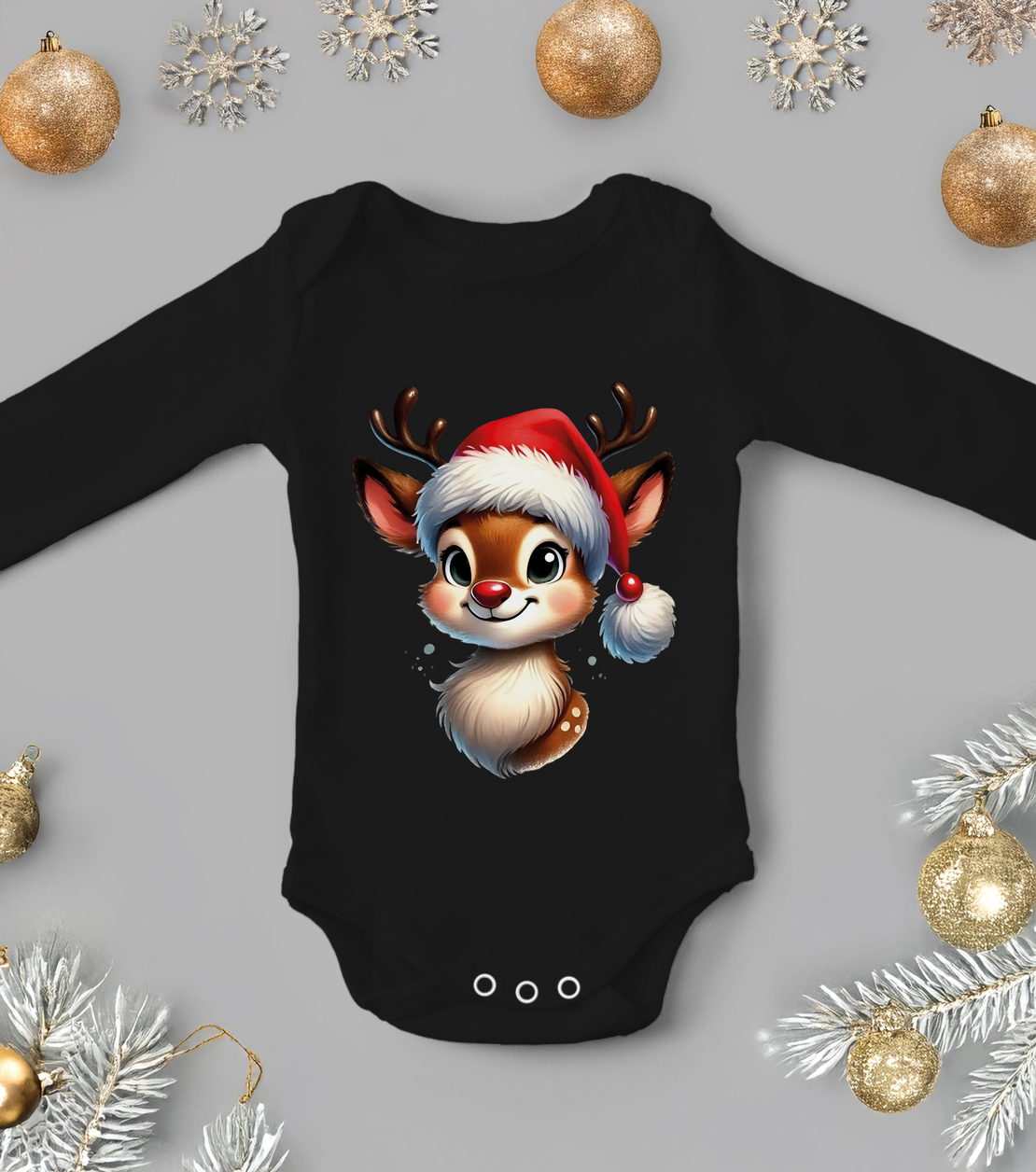 Бебешко боди -Коледно еленче