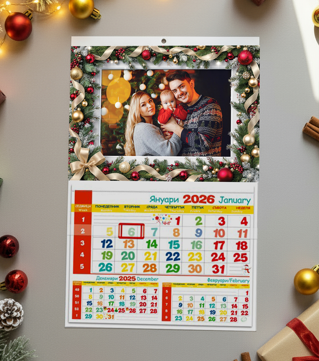 Календар със снимка - „Коледен чар