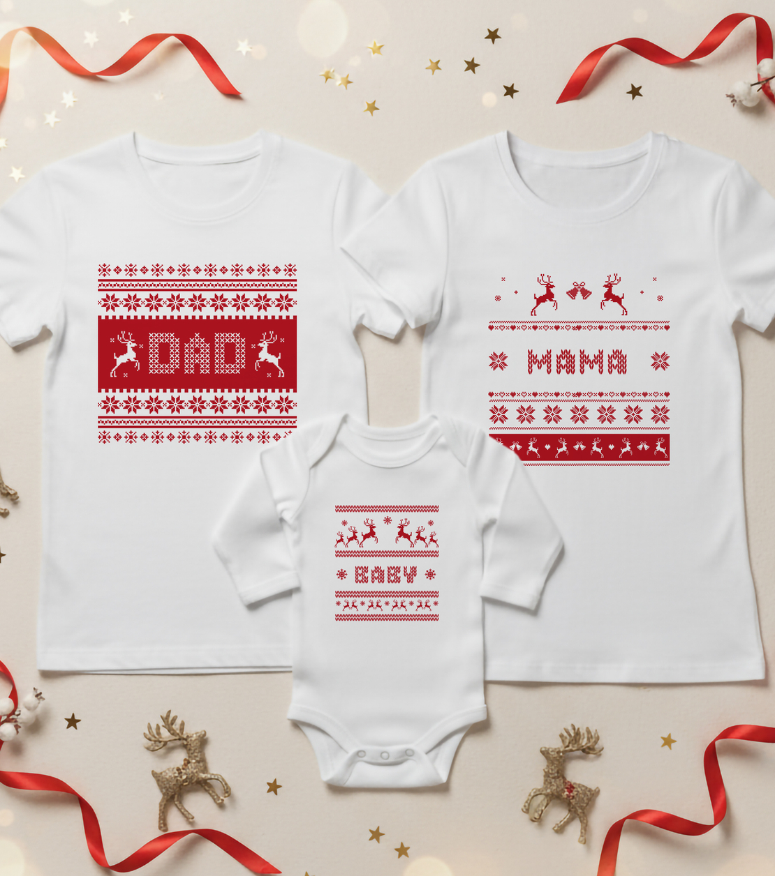 Семеен коледен комплект- Мама и Тати