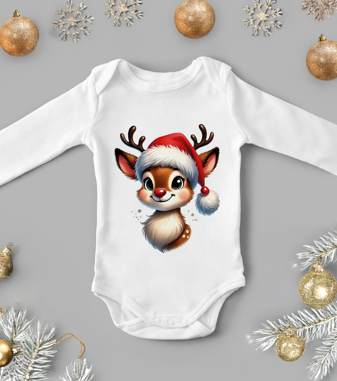Бебешко боди -Коледно еленче