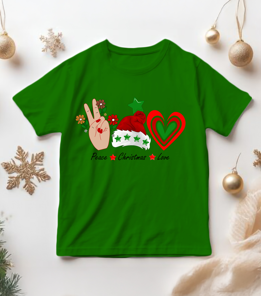 Коледна Тениска -Peace & Love Edition