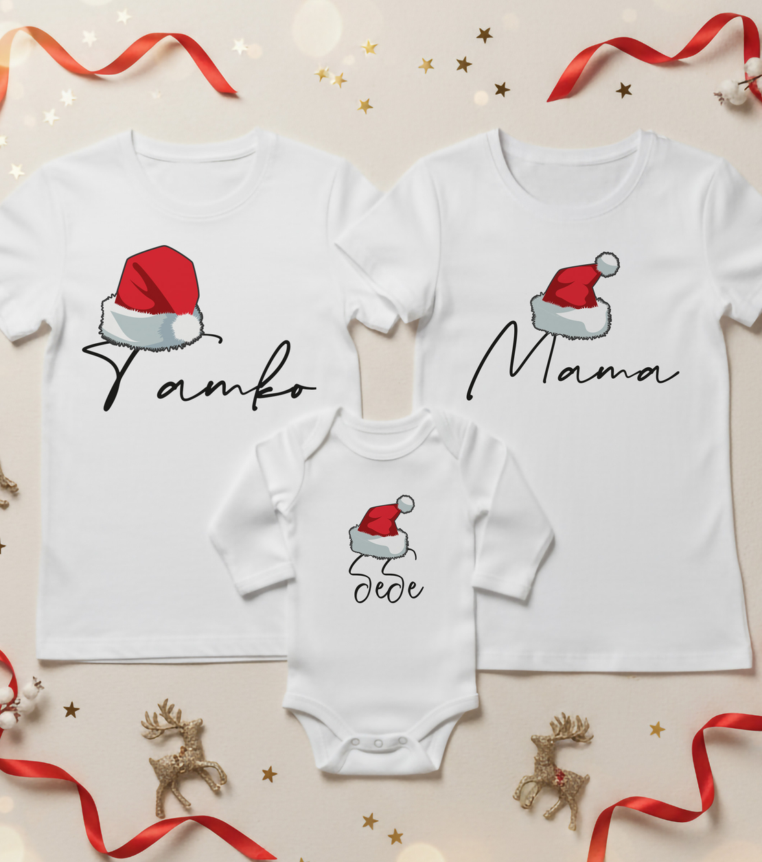 Семеен коледен комплект- Шантавите шапки