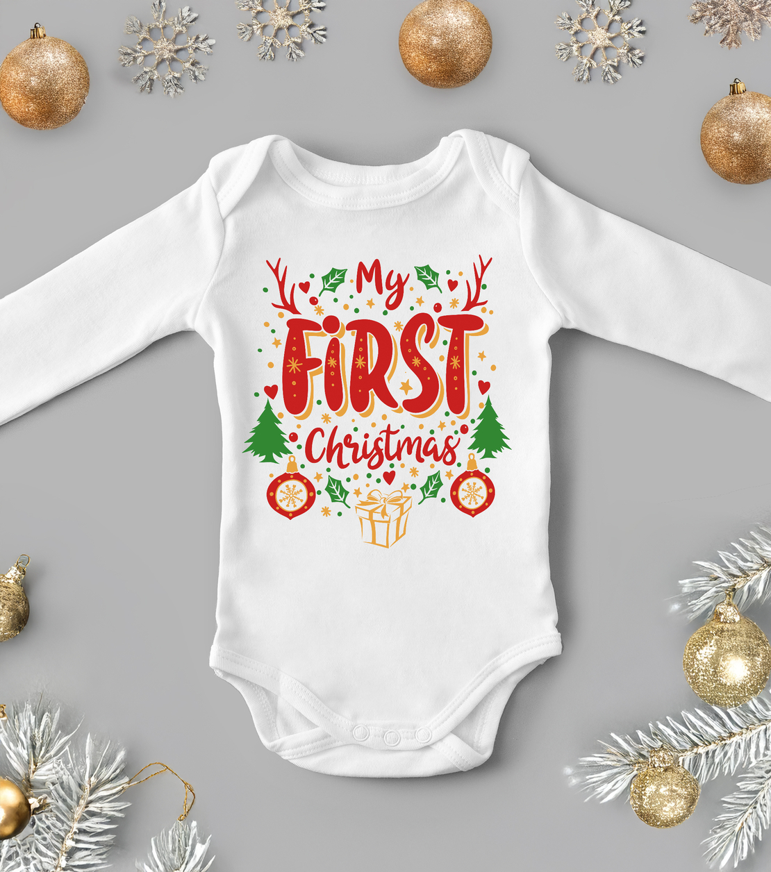 Бебешко боди -Първа Коледа