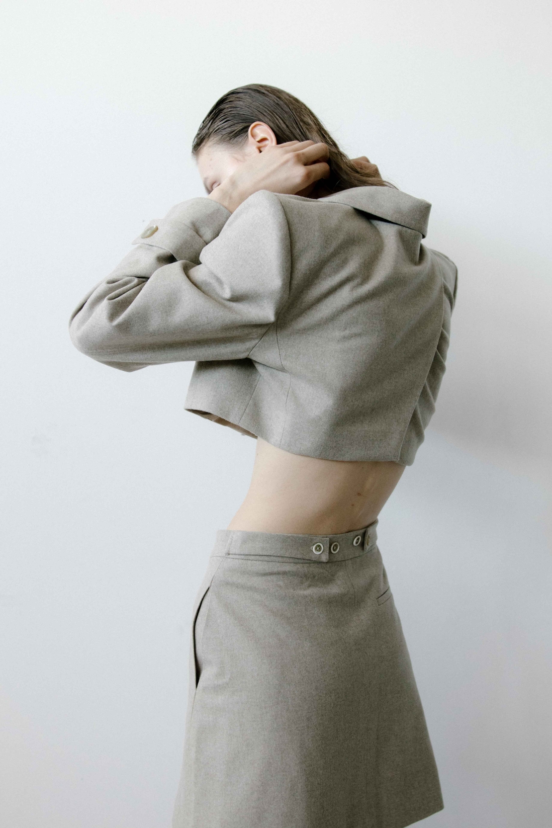 TRIANGLE TAUPE MELANGE JACKET