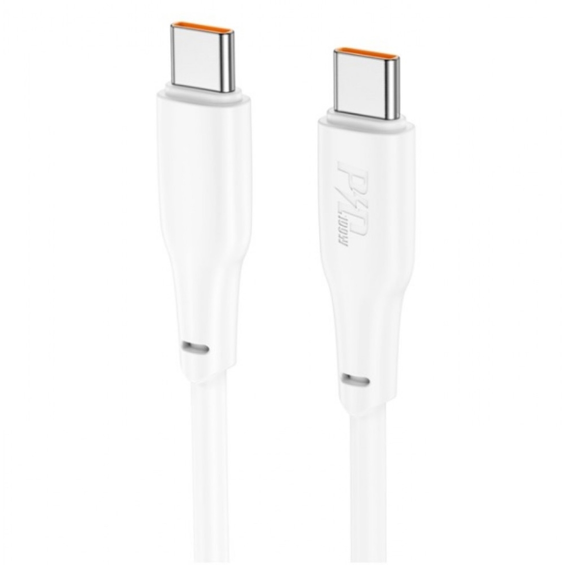 Кабел USB-C - USB-C, 1м, в плик, Бял