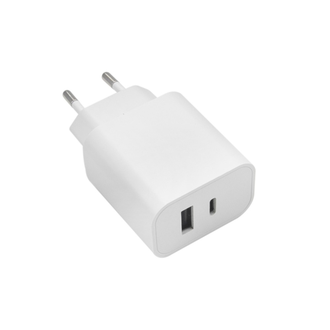 Зарядно устройство адаптер 20W USB-A и USB-C, 220V, Бял