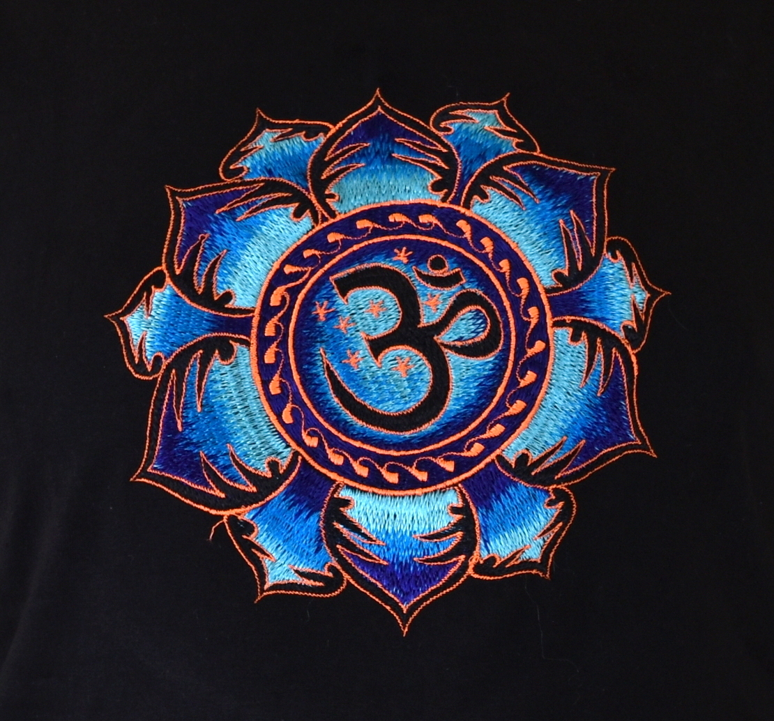 Lotus with OM Embroidery T-shirt