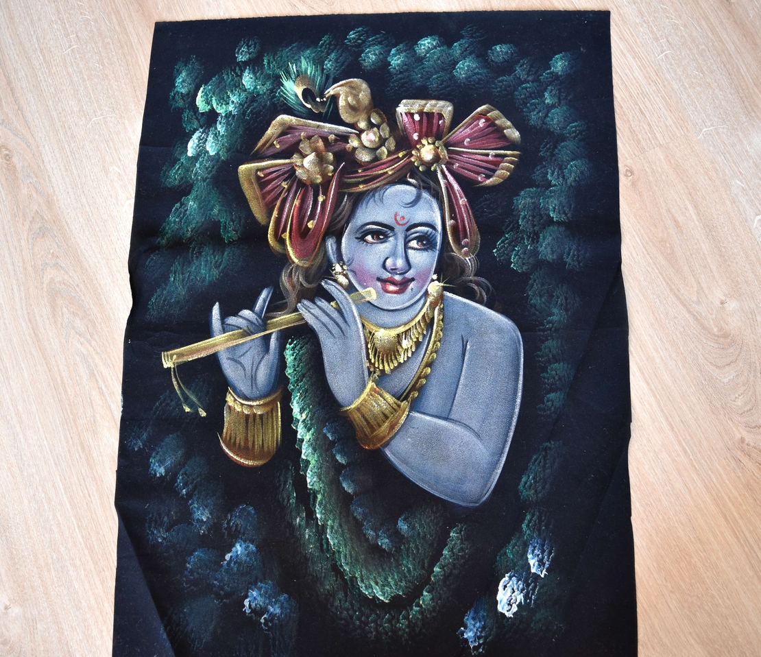 Hand Painted on black canvas 