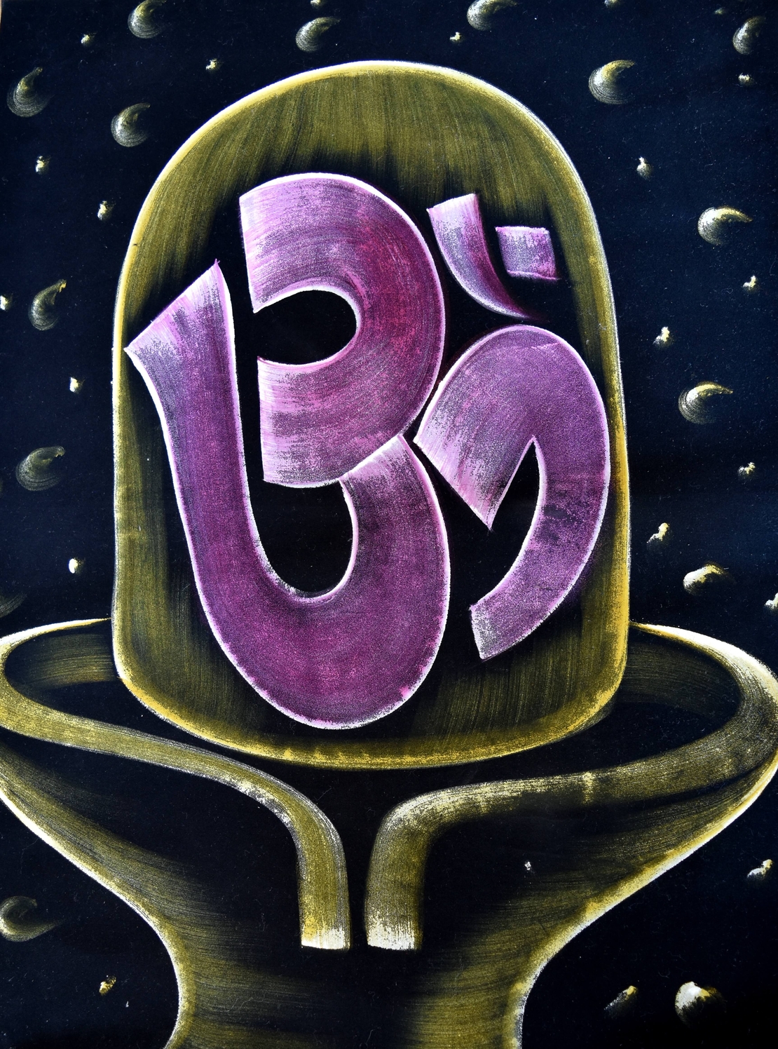 Hand Painted on black canvas 