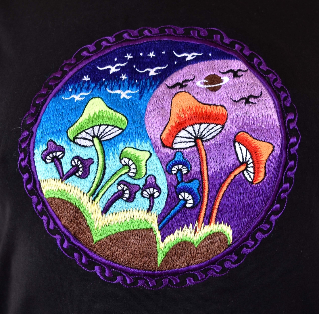 Fairy Yin and Yang Embroidery T-shirt