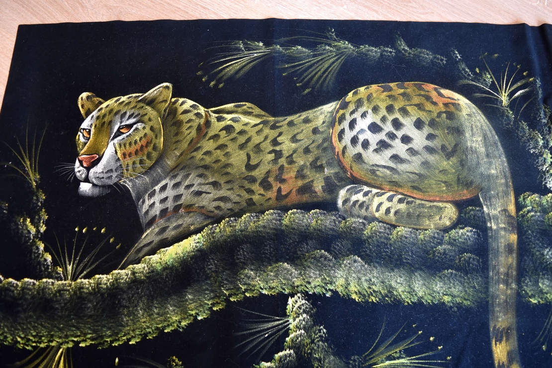 Hand Painted on black canvas 